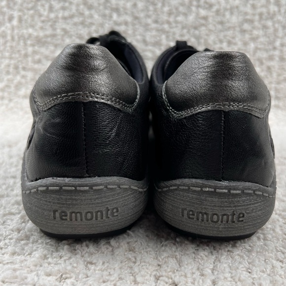 Remonte Shoes Womens 7 Black/Silver Liv 2 R1402-01 Side Zip Comfort‎ Side Zip - Picture 10 of 14